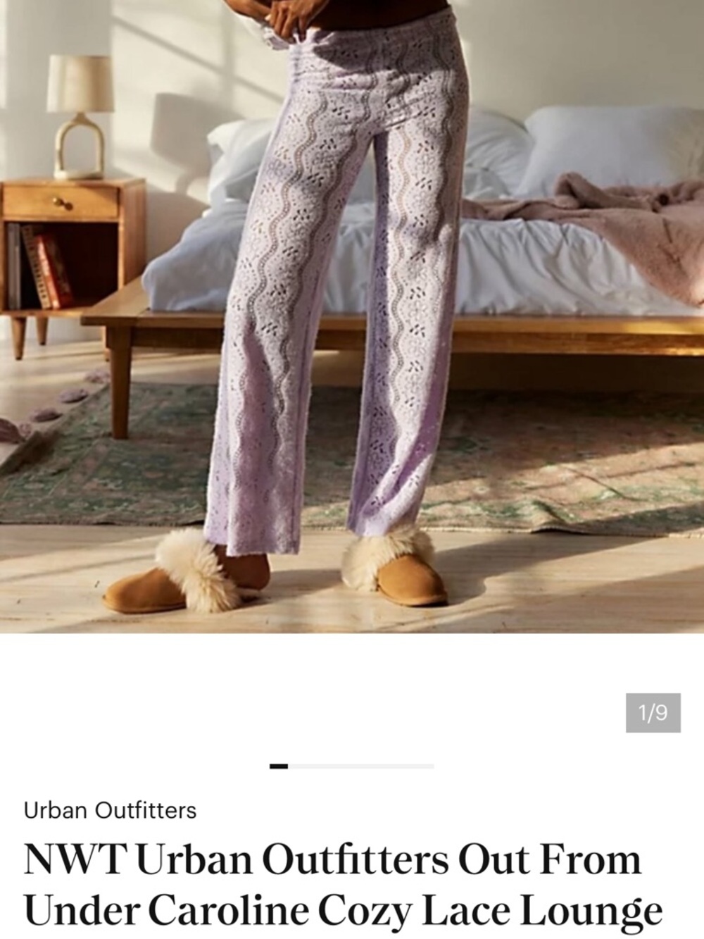 Black Lace Flared Pants - Picture 4 of 4